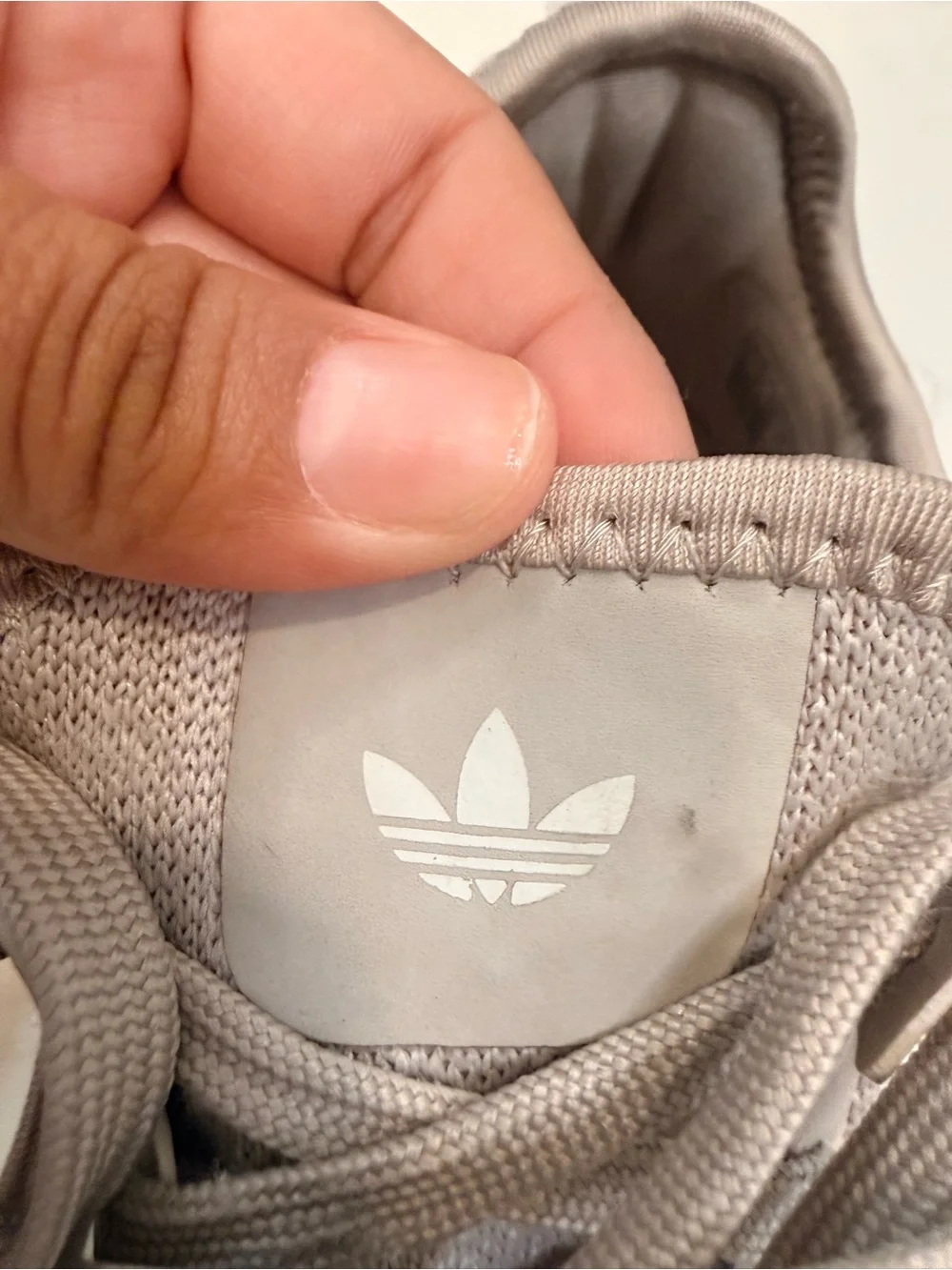 adidas Trainers in Light Gray with White Logo